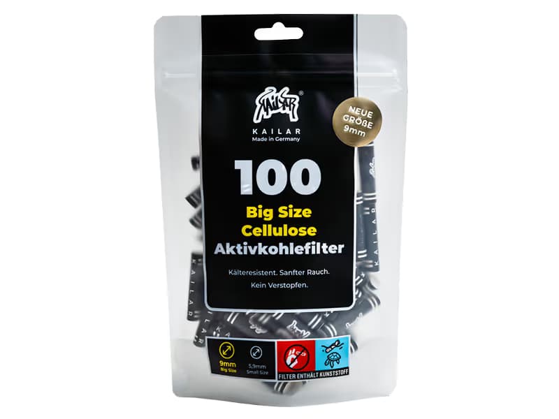 Kailar Filter 9mm BIG 100 stk schwarz